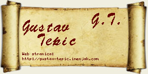 Gustav Tepić vizit kartica